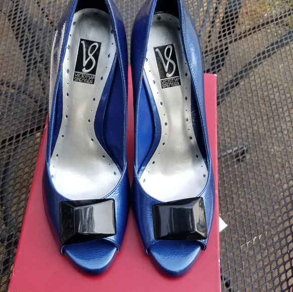 Colbat blue patent block heel - Picture 4 of 7